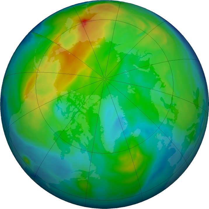Arctic ozone map for 26 November 2022